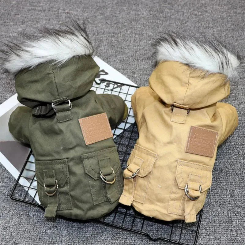 Manteau À Capuche Coupe-Vent Pour Petit Et Moyen Chien