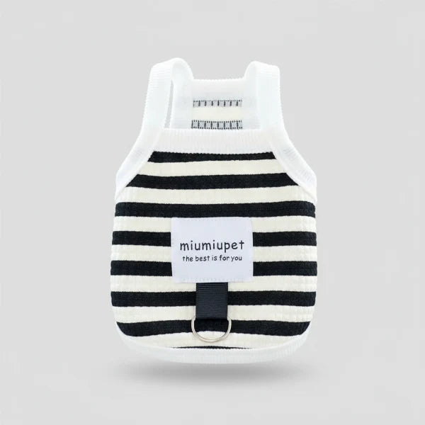 T-shirt rayé pour chien de la marque Oscar et Plume avec un design confortable et moderne