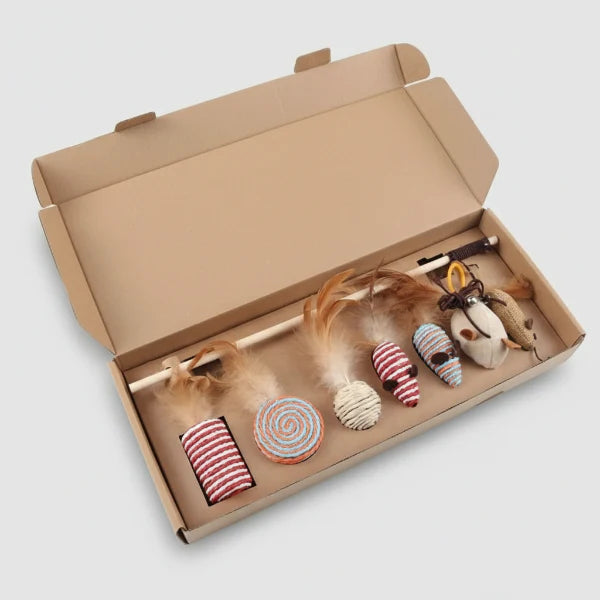 Coffret Cadeau Original 7 jouets Pour Chat