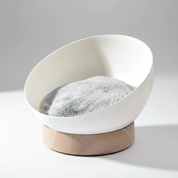 Panier Rond Design Sur Support Bois