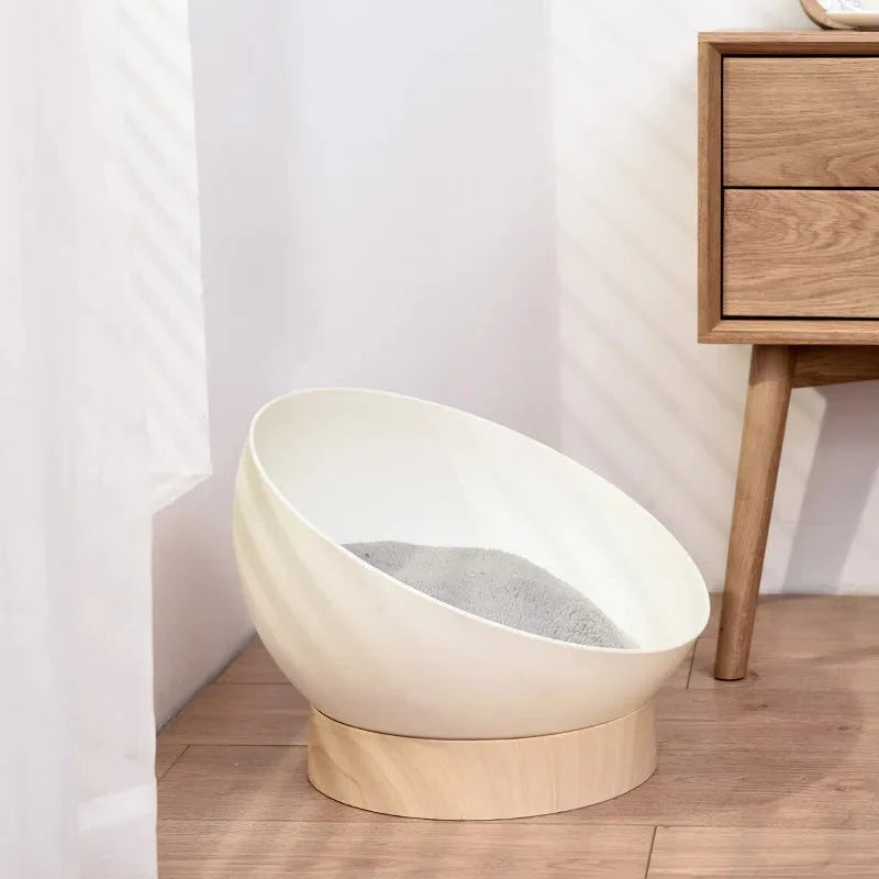 Panier Rond Design Sur Support Bois