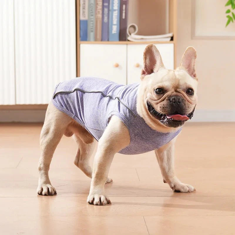 T-shirt fin avec bande réfléchissante pour chien