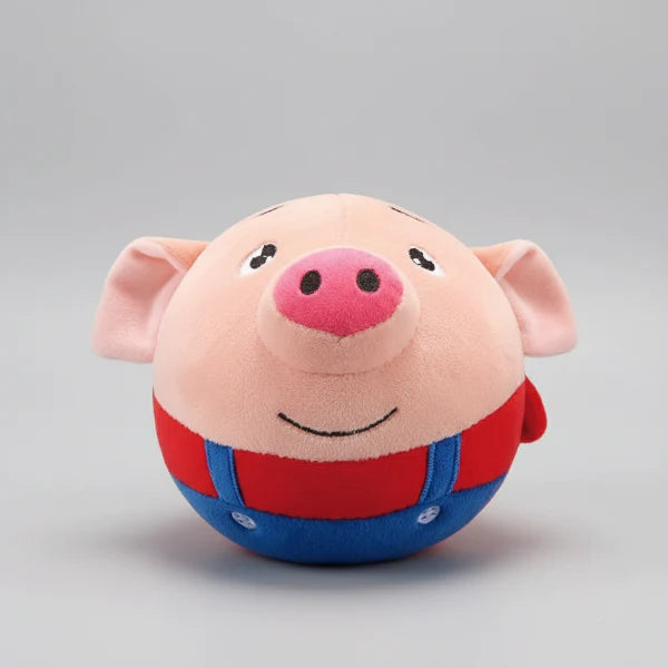 Jouet en peluche interactif pour chien et chat Oscar et Plume Cochon Rouge