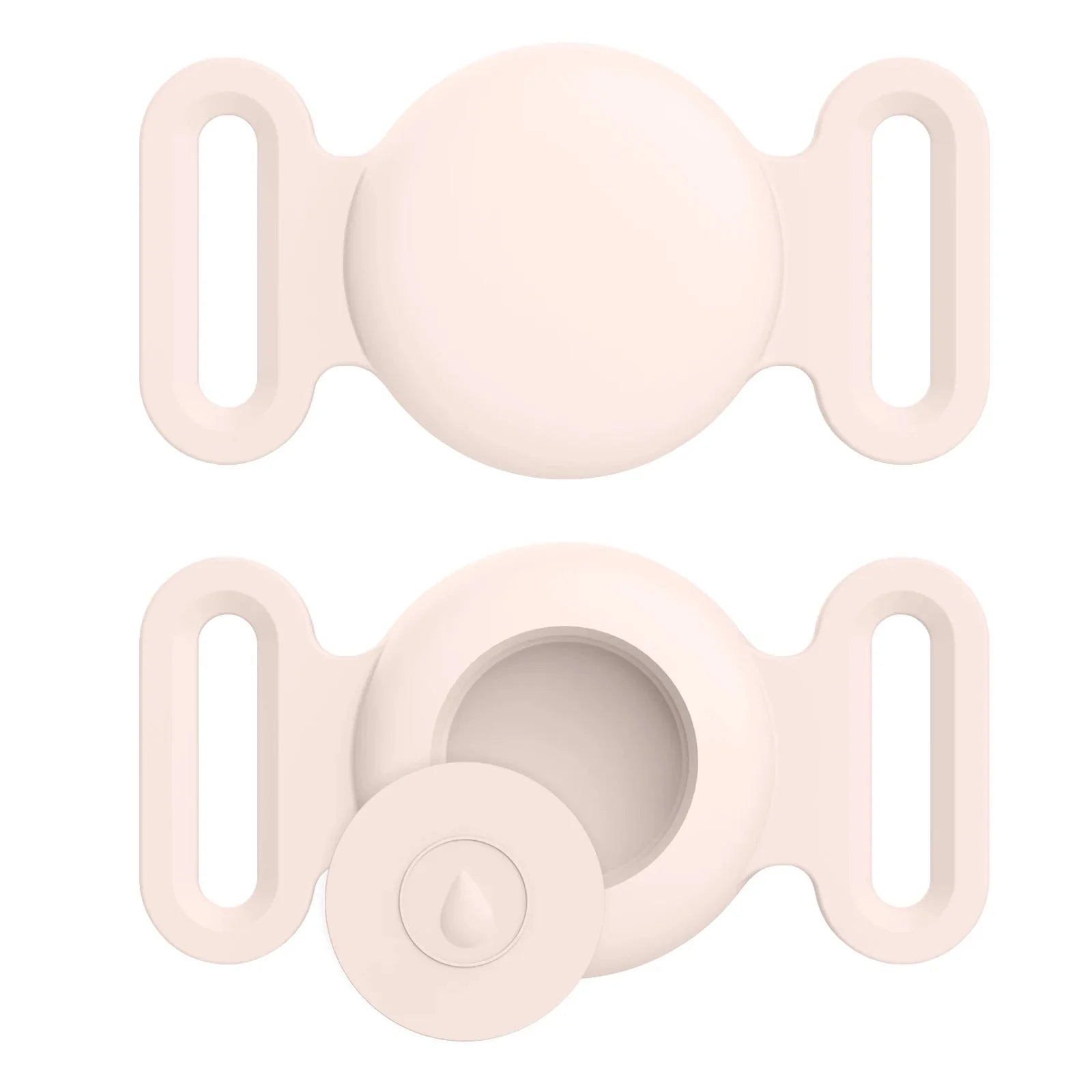 Housse en Silicone pour Apple Airtag et Collier GPS Oscar et Plume Rose pâle / M