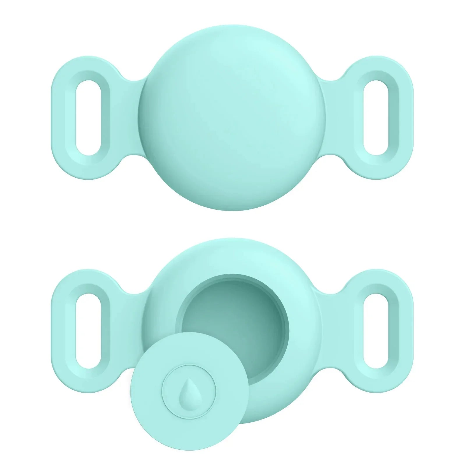 Housse en Silicone pour Apple Airtag et Collier GPS Oscar et Plume Vert Menthe / M
