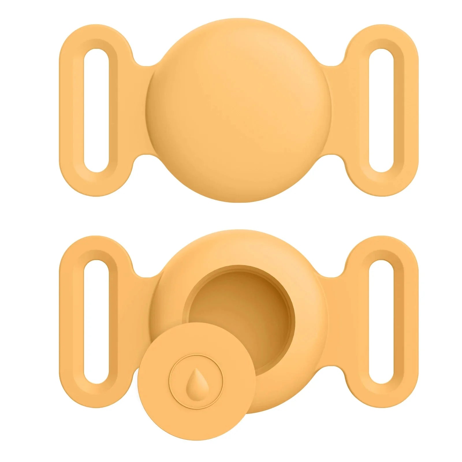 Housse en Silicone pour Apple Airtag et Collier GPS Oscar et Plume Jaune / M