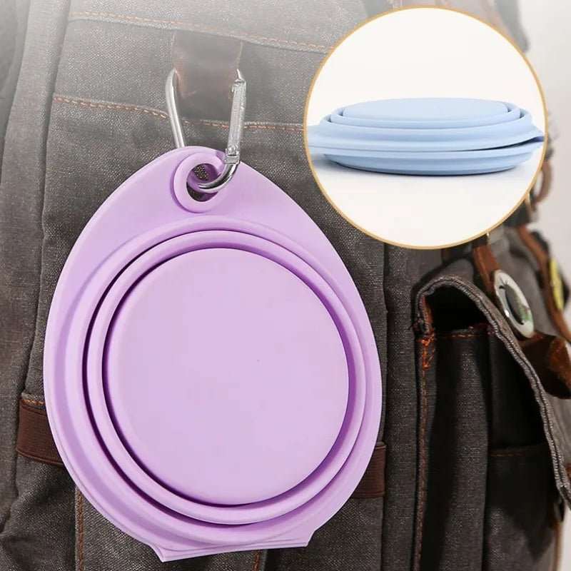 Gamelle Pliable double en Silicone pour Petit Chien et Chat