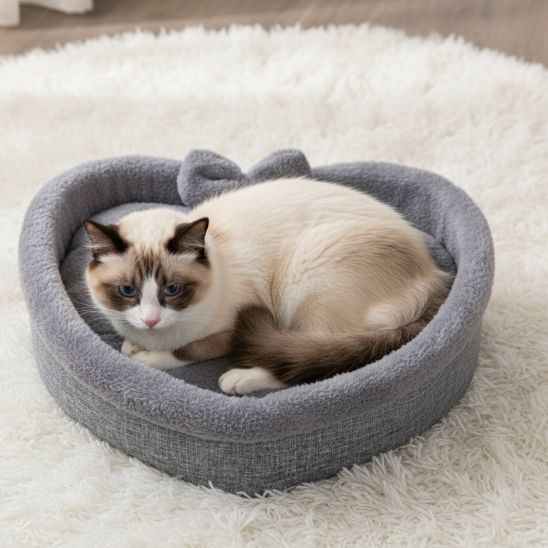 Panier chat Coeur Gris Douillet