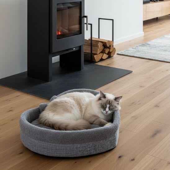Panier chat Coeur Gris Douillet