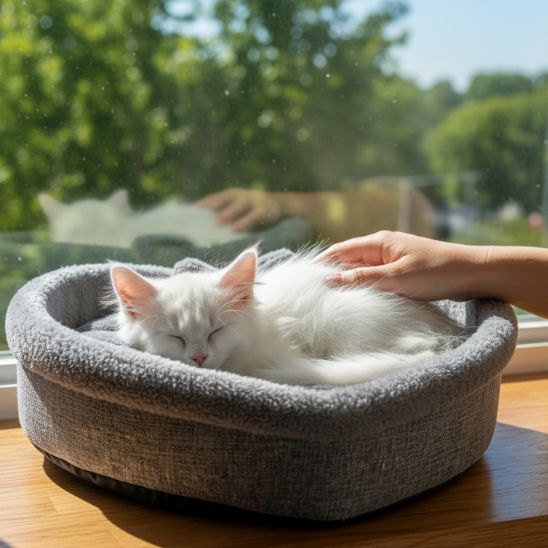 Panier chat Coeur Gris Douillet
