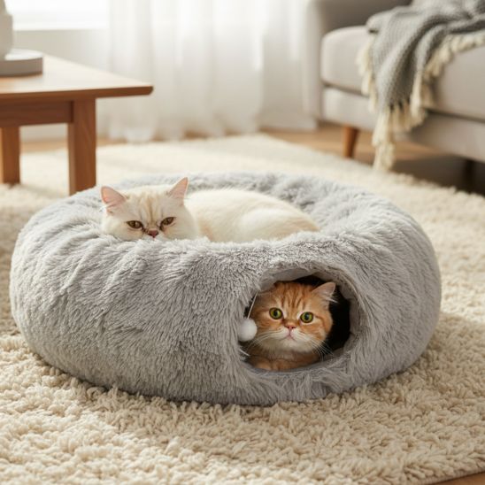 panier chat tunnel