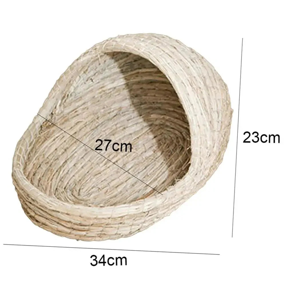 Panier chat rotin naturel avec dimensions de 34x27x23 cm pour confort et style