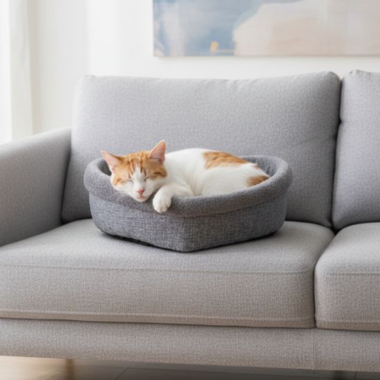 Panier chat Coeur Gris Douillet