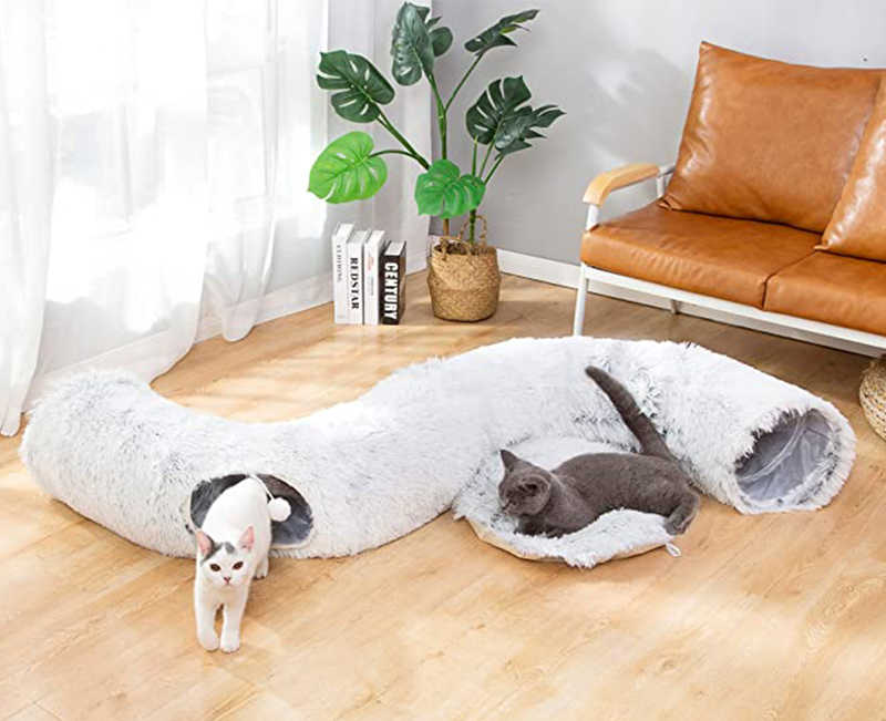panier chat tunnel