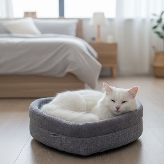 Panier chat Coeur Gris Douillet