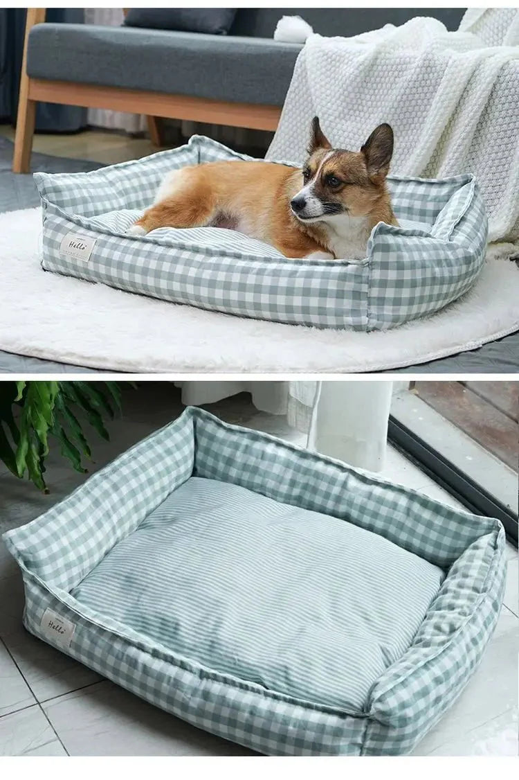 Panier vichy déhoussable en coton - Les Bonnes Affaires