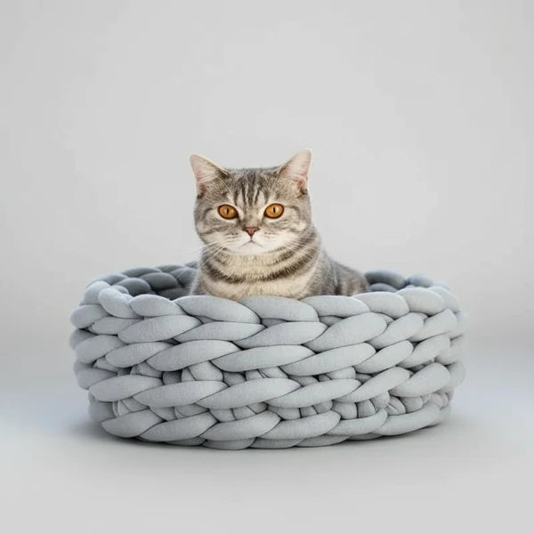 Panier Design Pour Chat En Maille Epaisse
