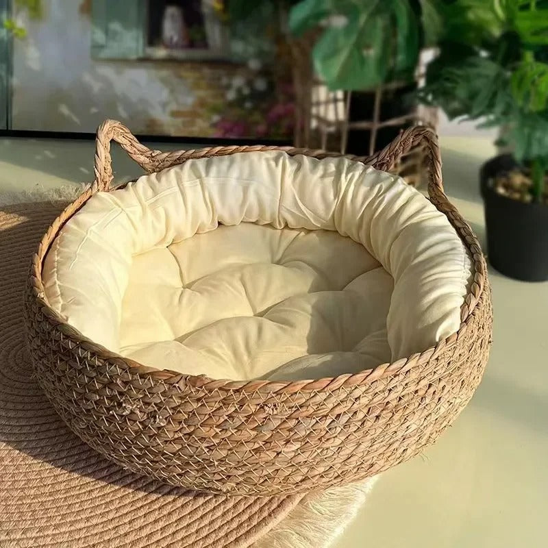 panier en osier pour chat | WICKER NEST