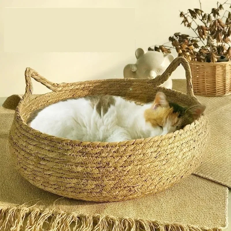panier en osier pour chat | WICKER NEST