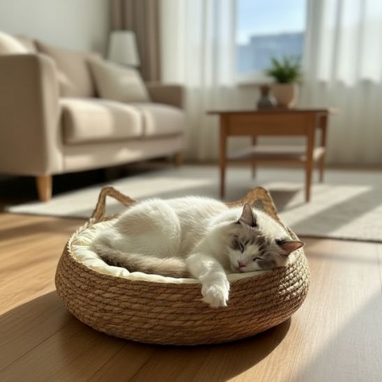 panier en osier pour chat | WICKER NEST