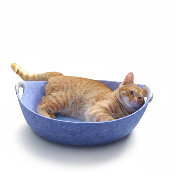 Panier Design En Feutre Lavable Pour Chat