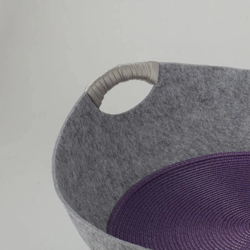Panier Design En Feutre Lavable Pour Chat