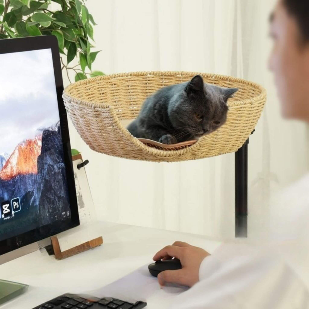 Panier osier pour chat suspendu
