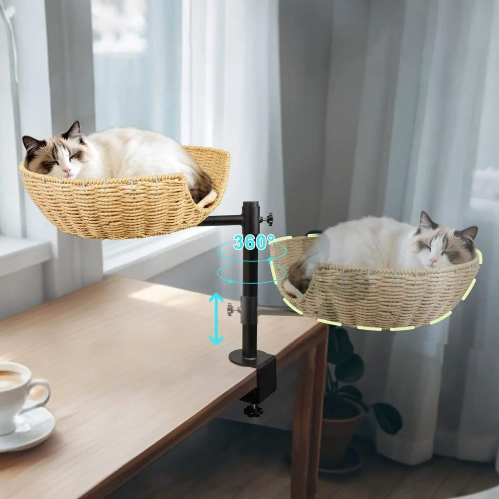 Panier osier pour chat suspendu