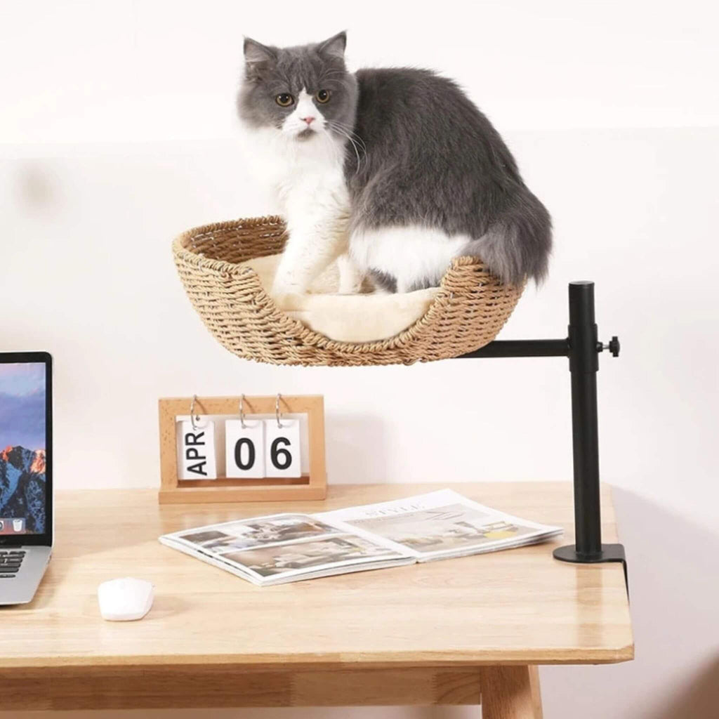 Panier osier pour chat suspendu