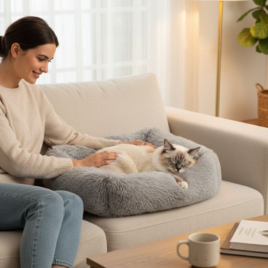 panier pour chat apaisant