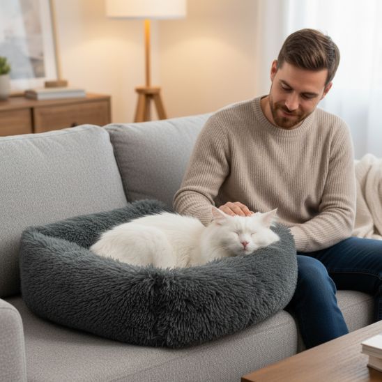 panier pour chat apaisant