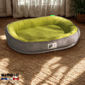panier-pour-chien-ergonomique-imperméable gris et vert pour les petits à moyen chien jusqu'à 25 kg, 4 tailles disponibles, imperméable, doux, confortable, déhoussable, antidérapant et lavable en machine