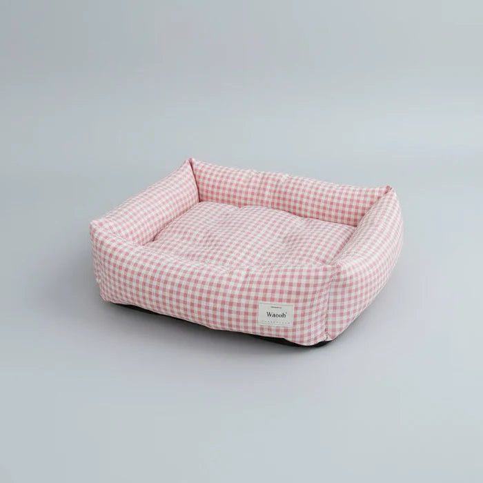Panier Vichy Avec Coussin Réversible Pour Chien Et Chat