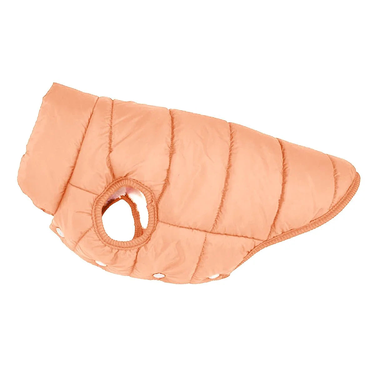 Veste chaude pour chien couleur pêche rembourrée et doublée pour garder au chaud