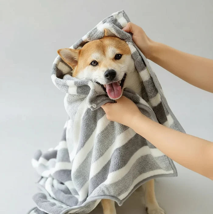 Peignoir Absorbant Séchage Rapide Pour Chien