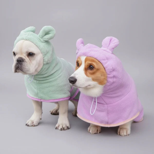 Peignoir  Absorbant  Séchage Rapide pour Chien