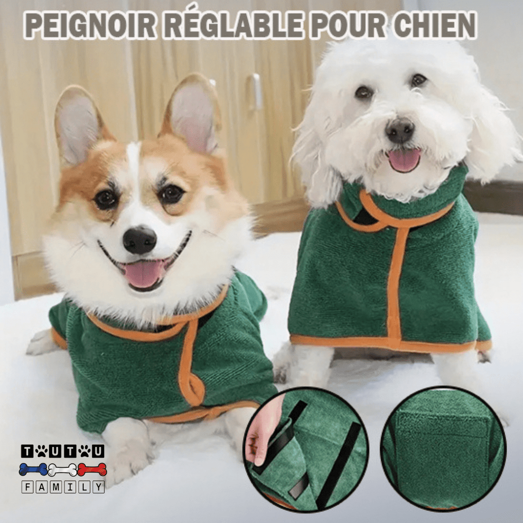 Peignoir pour chiens - PeignoirToutou™