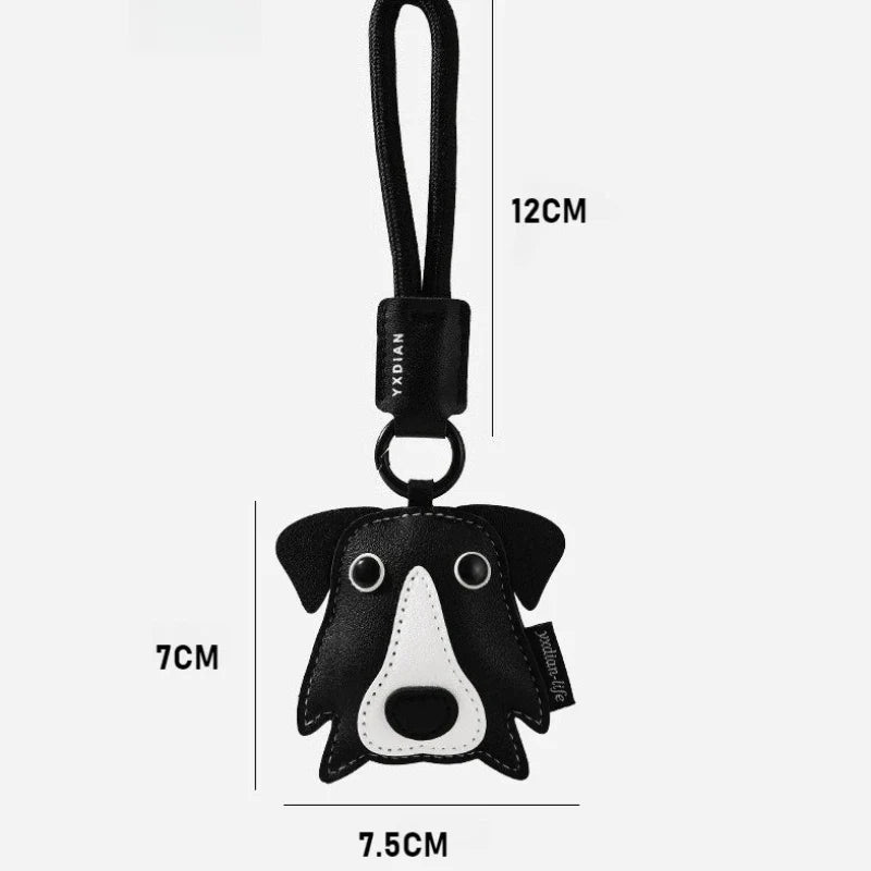 Porte-clés Chien Et Chat Design Simili Cuir