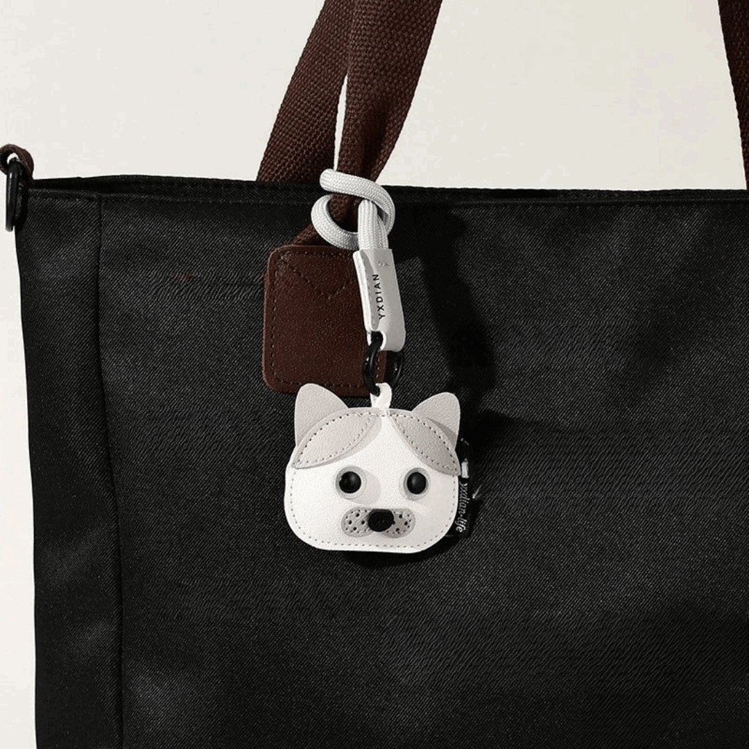 Porte Clés Animaux Design Chien Et Chat Simili Cuir Noir - Les Bonnes Affaires