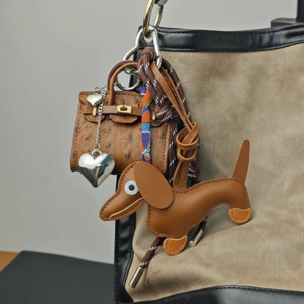 Porte-clés Elégant Teckel Avec Mini Sac