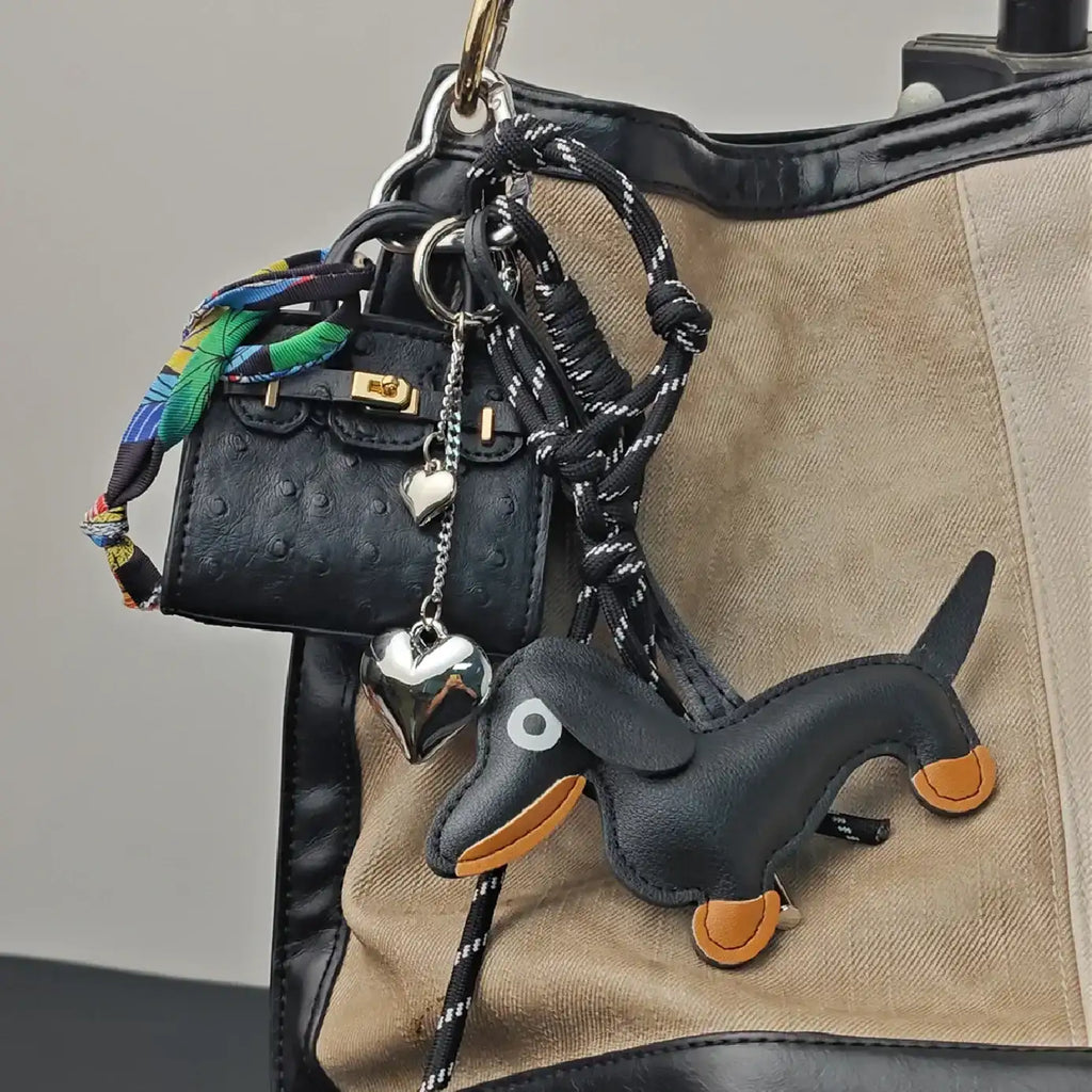 Porte-clés Elégant Teckel Avec Mini Sac