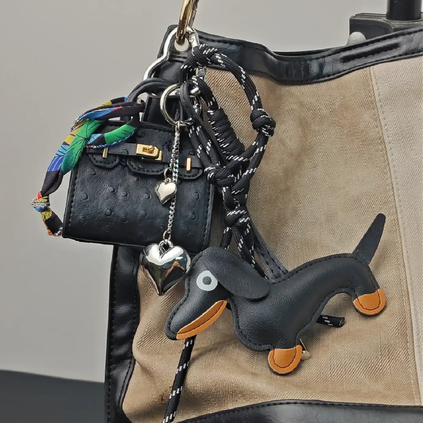 Porte-clés Elégant Teckel Avec Mini Sac