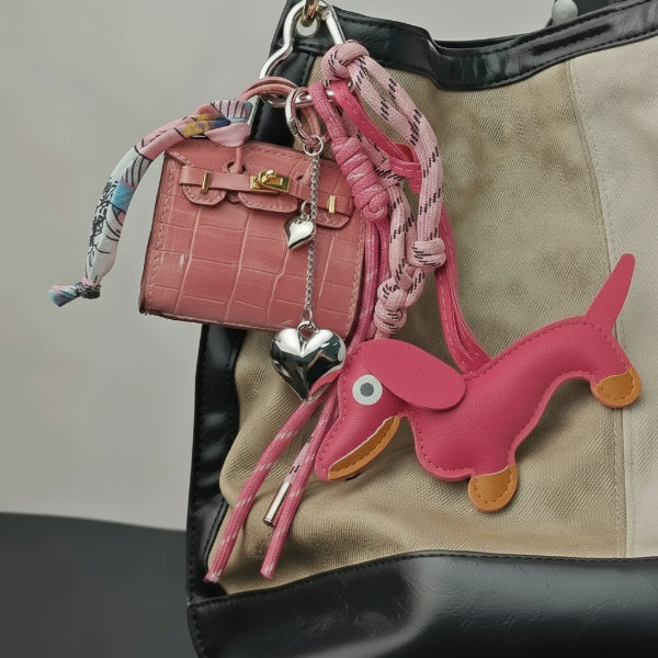 Porte-clés Elégant Teckel Avec Mini Sac