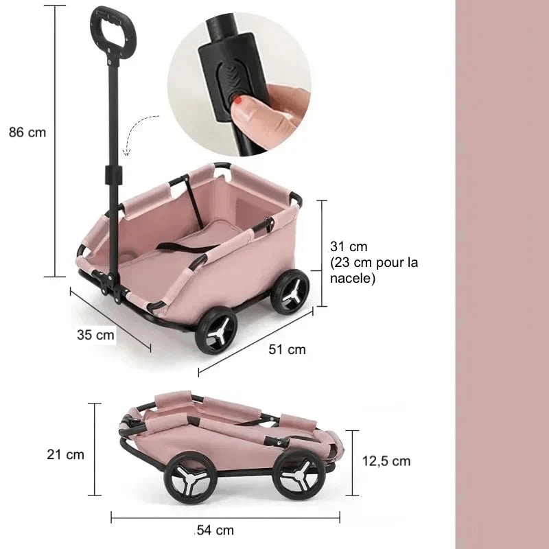 Poussette Pliante Pour Chien Compacte Et Résistante