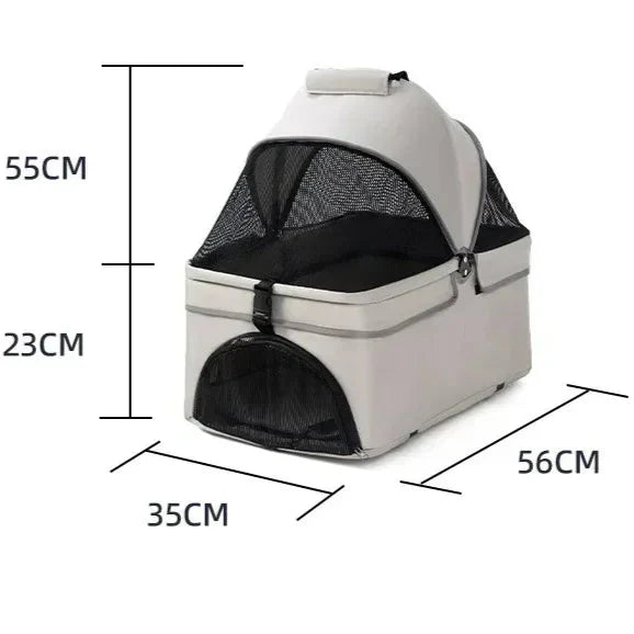Poussette pour chien légère et pliable | Oscar et Plume