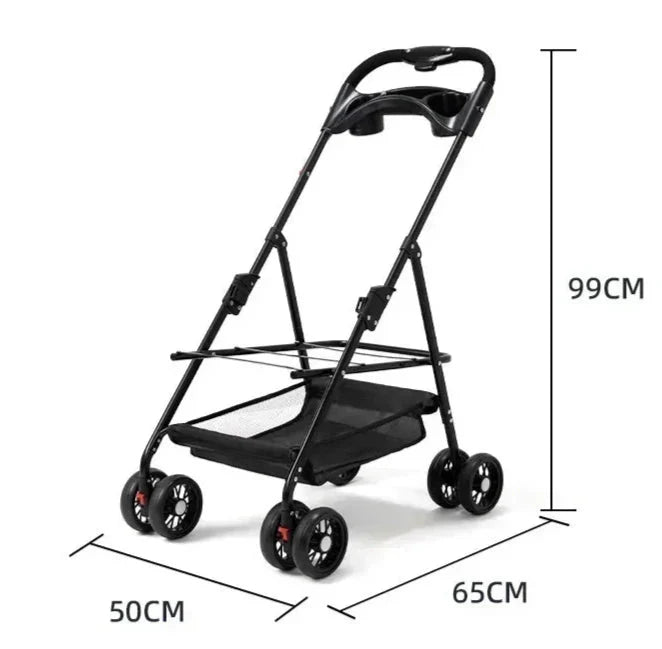 Poussette pour chien légère et pliable | Oscar et Plume