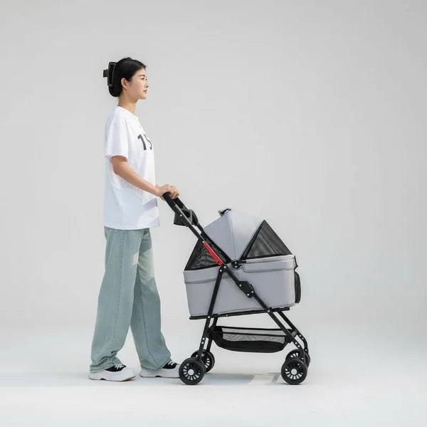 Poussette pour chien légère et pliable | Oscar et Plume