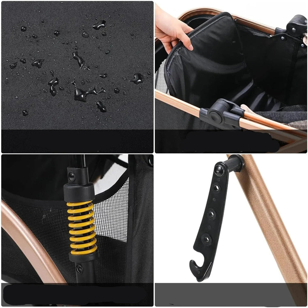 Poussette pour chien pliable - Transport chien et chat