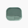Gamelle anti-glouton silicone Oscar et Plume vert avec compartiments et rainures pour ralentir repas