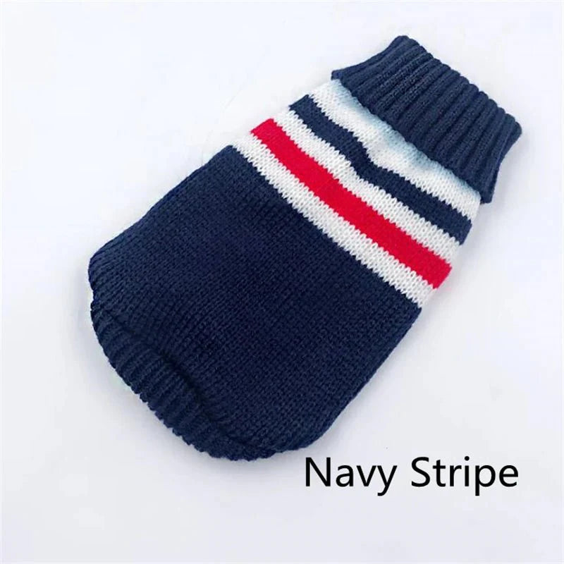 Pull à Rayures pour Chat Bleu